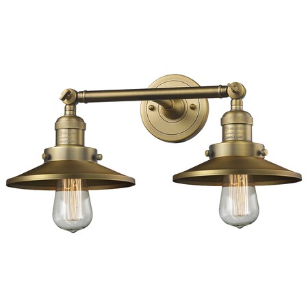 Innovations Lighting 2 Light Vintage Dimmable Led Bathroom Fixture, 530865 208-BB-M4-LED